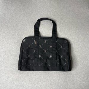 Victoria’s Secret Diamante Shine Logo Quilted Duffle Tote Bag